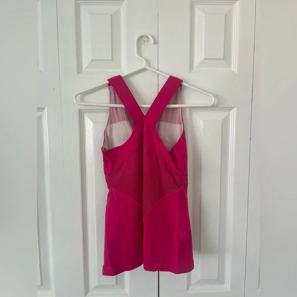 Vintage Lululemon Deep V Athletic Tank in Fuchsia - Picture 2 of 4